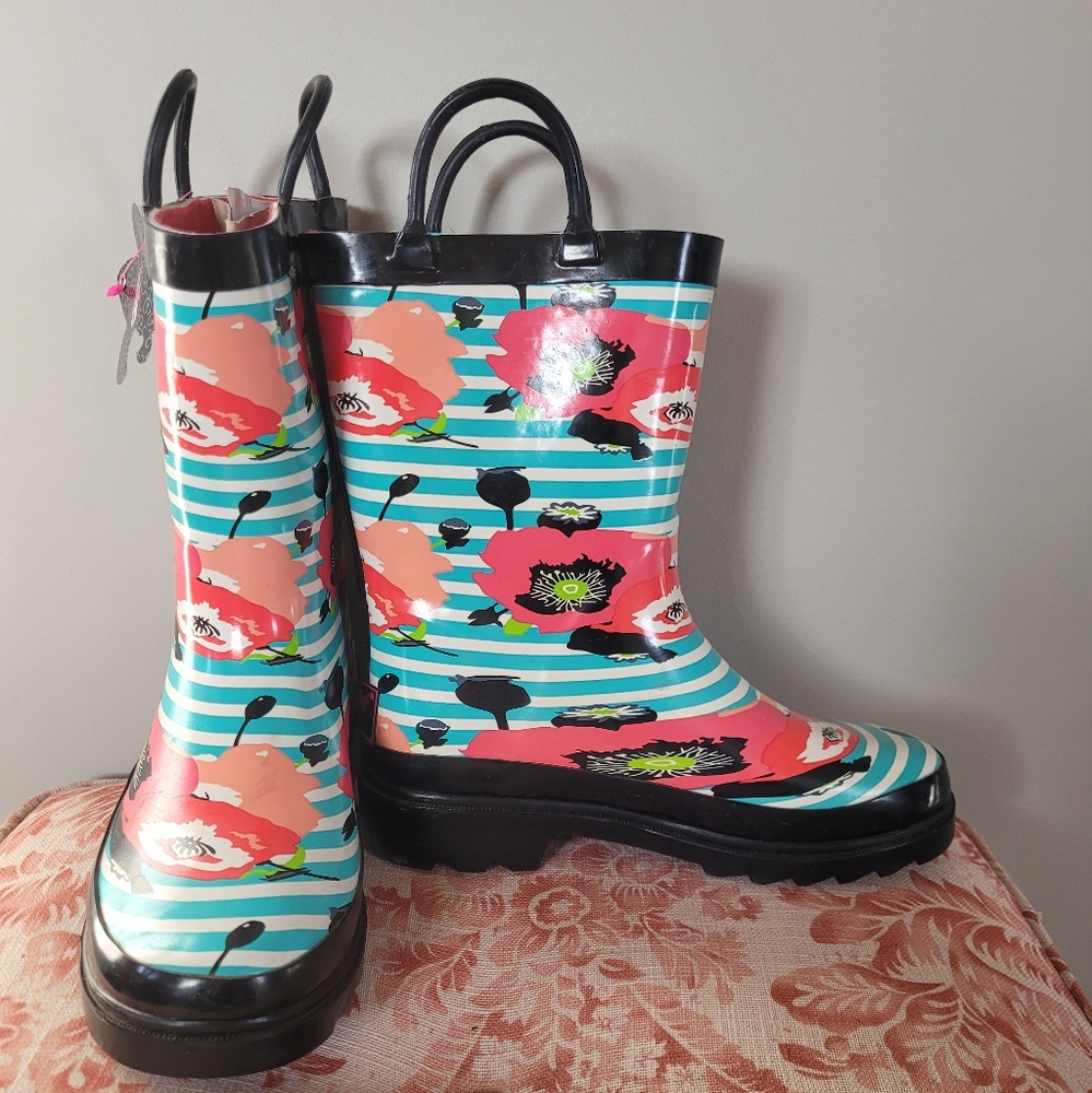 Blazin Roxx Rubber Boots ~ Girls Large 3/4